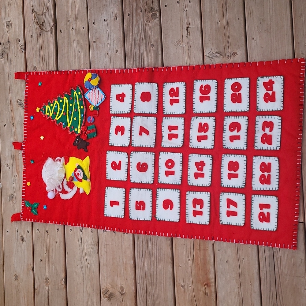 Vintage fabric advent calender